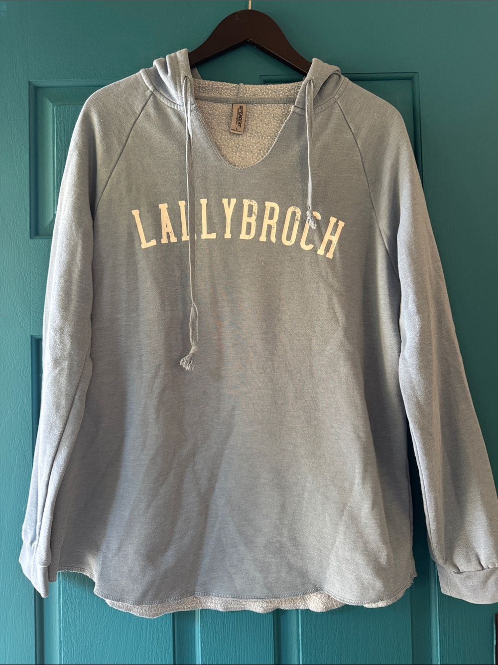 Light Blue "Lallybroch" Hooded Pullover Sweatshirt